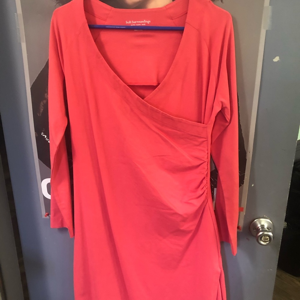 Pink soft surrounding dress
